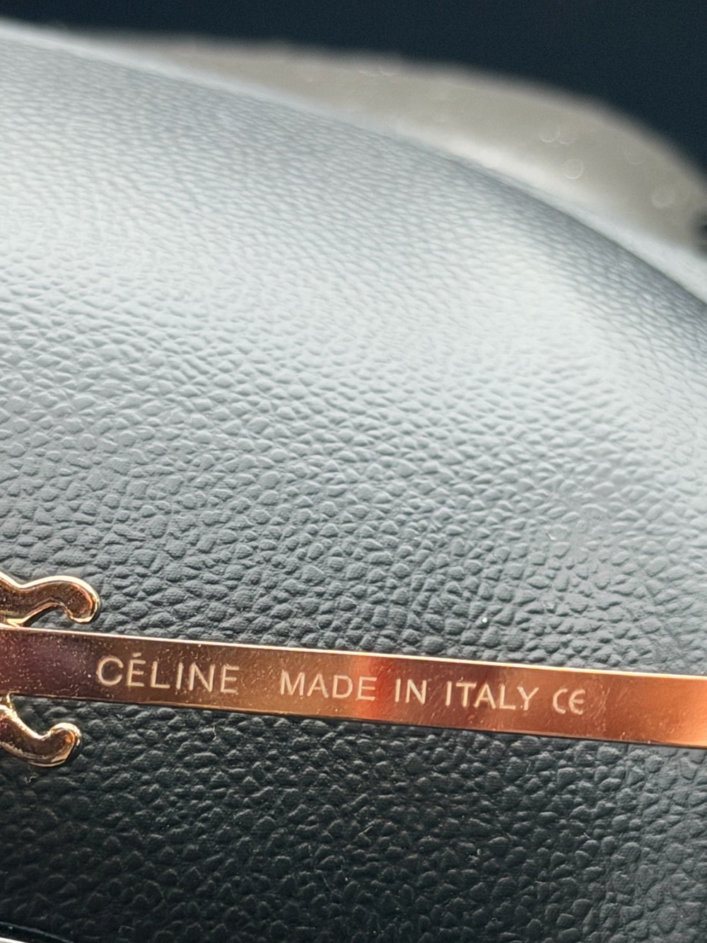 Celine Gold Frame Gray Lens Women's Sunglasses - Picture 5 of 5